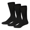 3 Pairs of Cotton Diabetic Neuropathy Crew Socks (13-16, Fits Men's Shoe Size 12-14.5, Black)