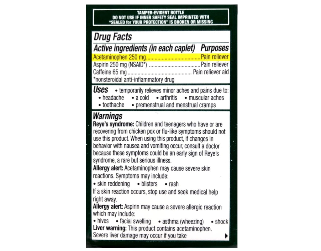Excedrin Extra Strength - 24 Caplets, Pack of 2