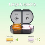 Fullicon Large Capacity Pill Organizer, Secure Pill Case with Durable Printing, Spill Proof Daily Pill Organizer, 7 Day Pill Box