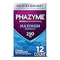 Phazyme Maximum Strength Gas and Bloating Relief, 250 mg Simethicone, 12 Fast Gels