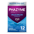 Phazyme Maximum Strength Gas and Bloating Relief, 250 mg Simethicone, 12 Fast Gels