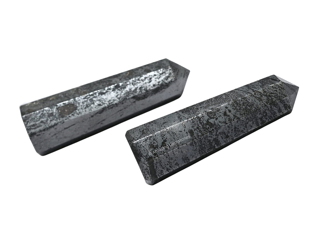 Amazing Gemstone Hematite Crystal Towers - Natural Healing Crystal Point Obelisk for Reiki Healing and Crystal Grid (2 Inch to 3