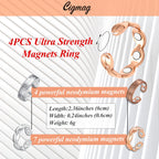 Cigmag 4PCS Copper Rings for Women, 99.99% Pure Copper Magnetic Ring Strong Magnets, Adjustable Thumb Fingers Ring with Jewelry