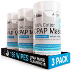 AWOW Professional CPAP Cleaning Wipes - Unscented 100% Cotton, Make CPAP Mask Cleaning Easy for Daily CPAP/BiPAP Mask Maintenanc