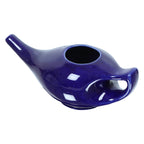 Qimacplus Leak Proof Durable Porcelain Ceramic Neti Pot Hold 230 Ml Water Comfortable Grip with 10 Sachet Neti Salt | Eco Friend