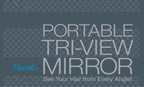 Floxsee Portable Adjustable Tri-Fold Mirror for Home or Travel  (Charcoal)