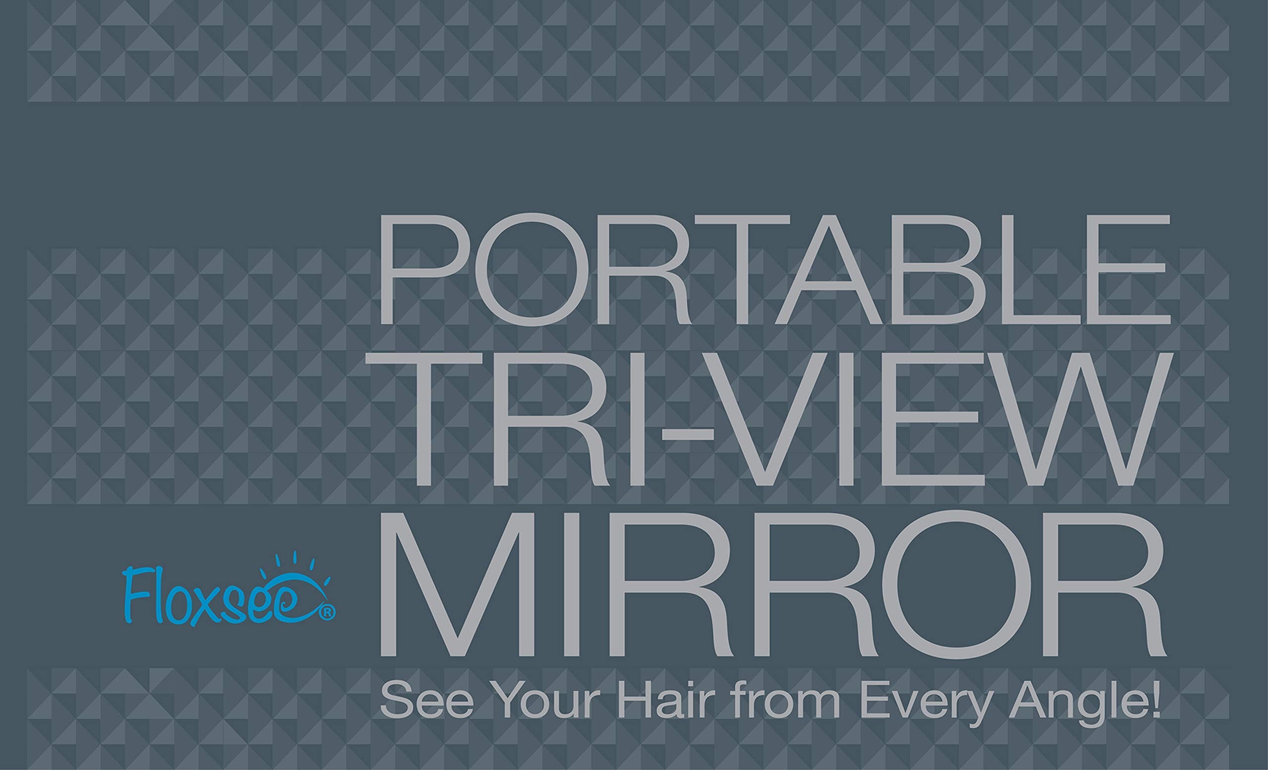 Floxsee Portable Adjustable Tri-Fold Mirror for Home or Travel  (Charcoal)