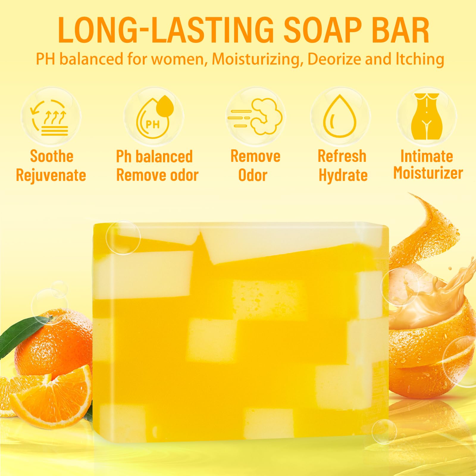 2 PCS Yoni Soap Bar, Large Size Yoni Wash Organic Yoni Bar Soap Feminine Wash for Women Ph Balance, Natural Deodorant Bath Vagin