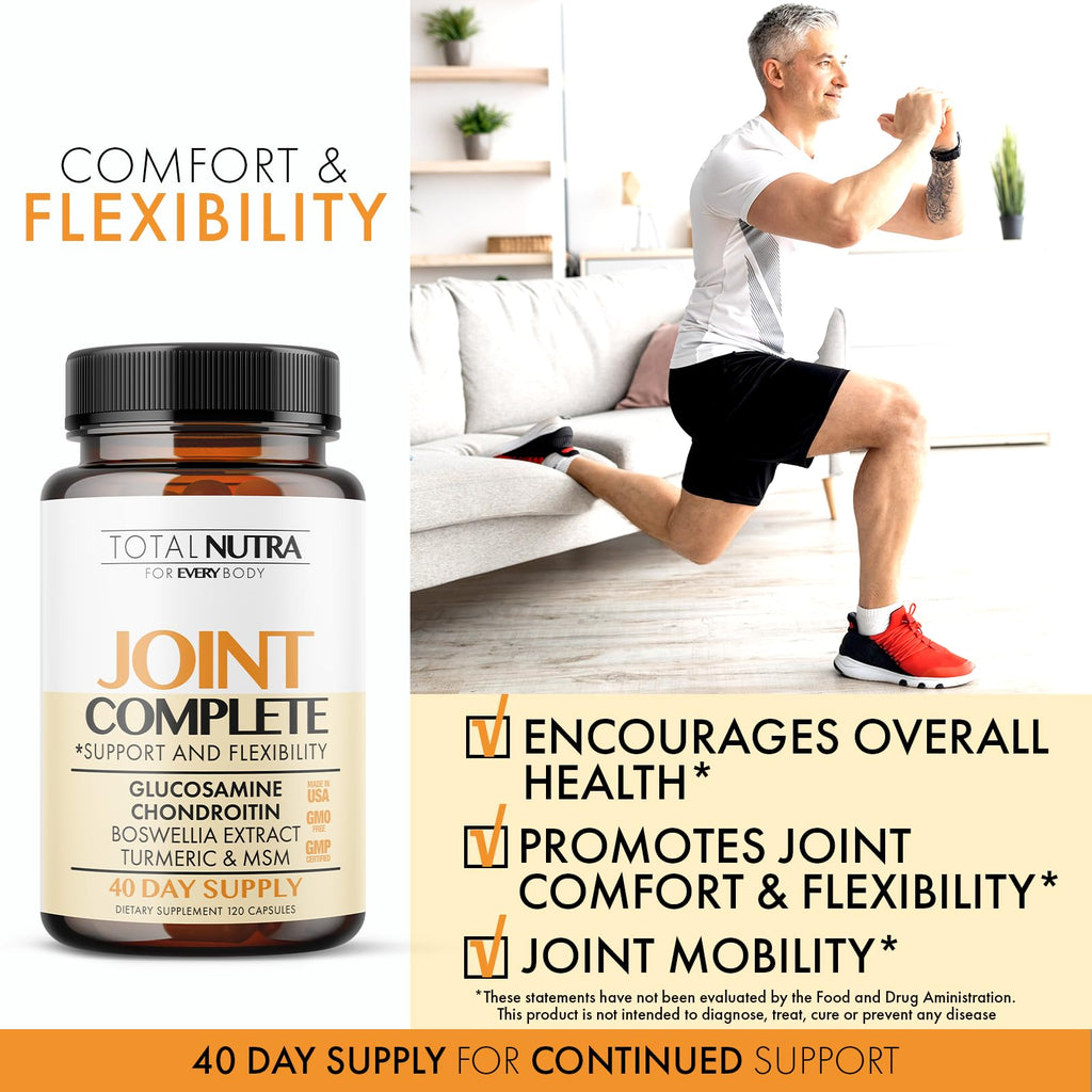 Glucosamine Chondroitin MSM Turmeric 2100mg - Joint Complete Capsules, Advanced Strength Joint Support Supplement for Adults Han