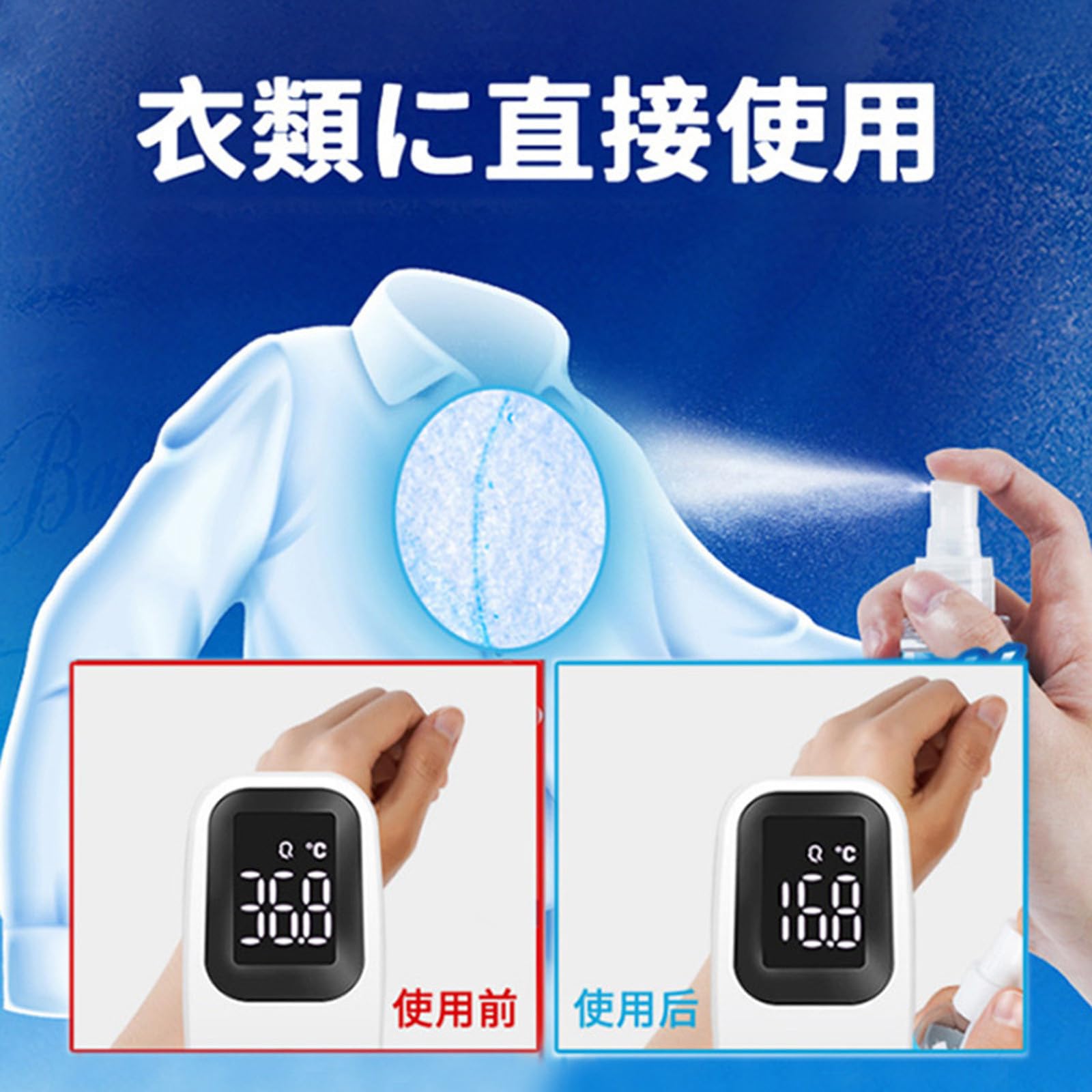 Cool Down Spray for Heat Prevention, Unscented Lotion with Vitamin E, 50ml, for Outdoor Sports and Activities, All Skin Types (1