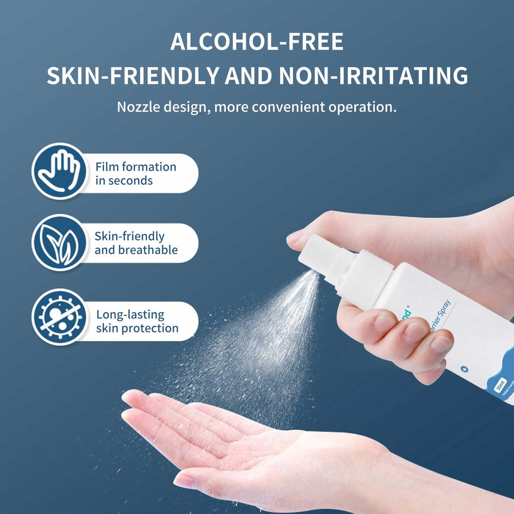 ovand 60ml Ostomy Skin Barrier Spray, No-Alcohol No-Sting Ostomy Care Skin Barrier Spray Colostomy Supplies Accessories