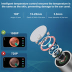 Bekhic Ear Wax Removal - Earwax Remover Tool with 8 Pcs Ear Set, Ear Cleaner with1080P HD Otoscope Camera, Built-in WiFi,Ear Cle