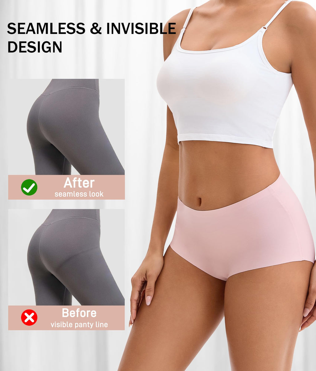 SUNCHIRI Incontinence Underwear for Women, Seamless High Waisted Washable Leak Proof Postpartum Protective Briefs 3 Pack (Multic