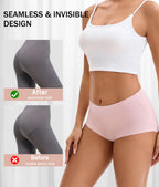 SUNCHIRI Incontinence Underwear for Women, Seamless High Waisted Washable Leak Proof Postpartum Protective Briefs 3 Pack (Multic