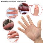 ANCIRS Gel Finger Support Protector Gloves, Gel Finger Cots/Covers - Different Sizes Silicone Fingertips for Hands Cracking, Ecz
