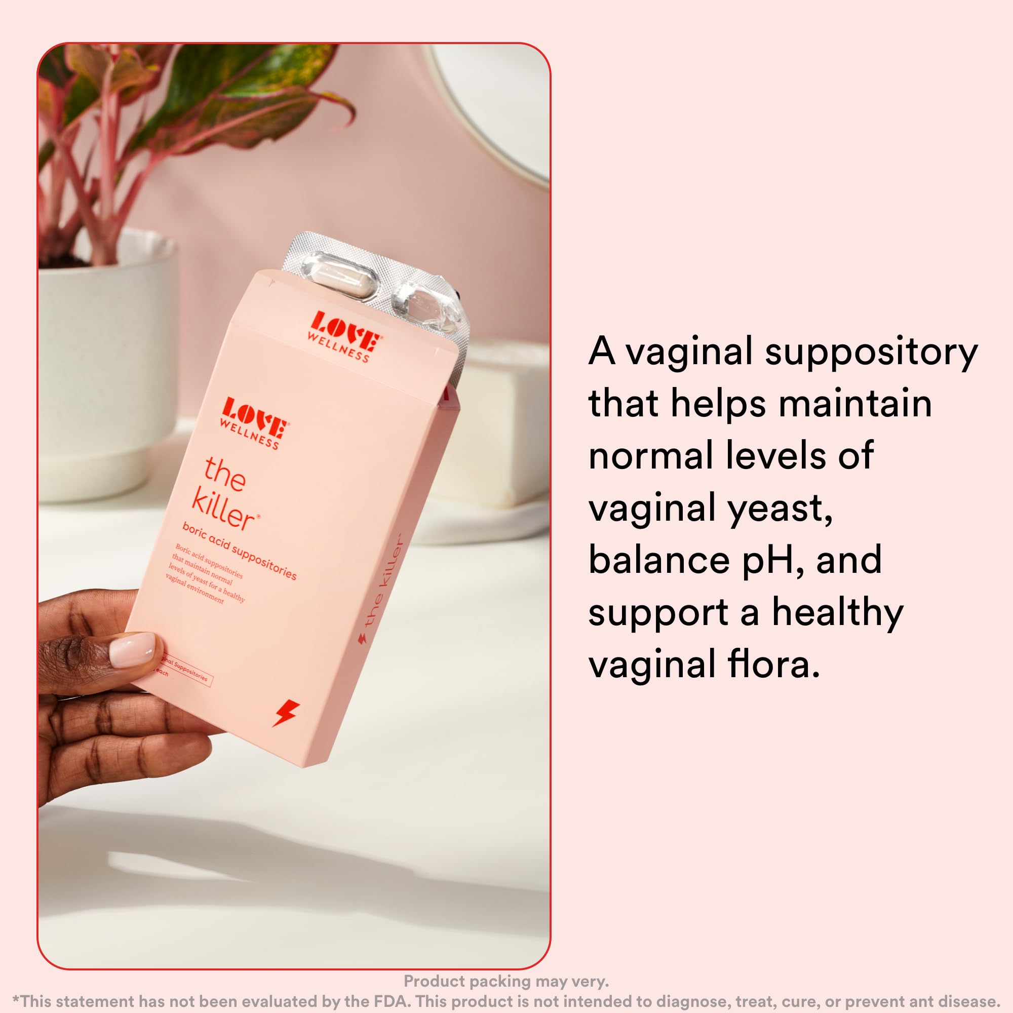 Love Wellness The Killer & Flora Power | Vaginal Suppository Duo with Probiotics, Vitamin C & Boric Acid for Vaginal Health | Va