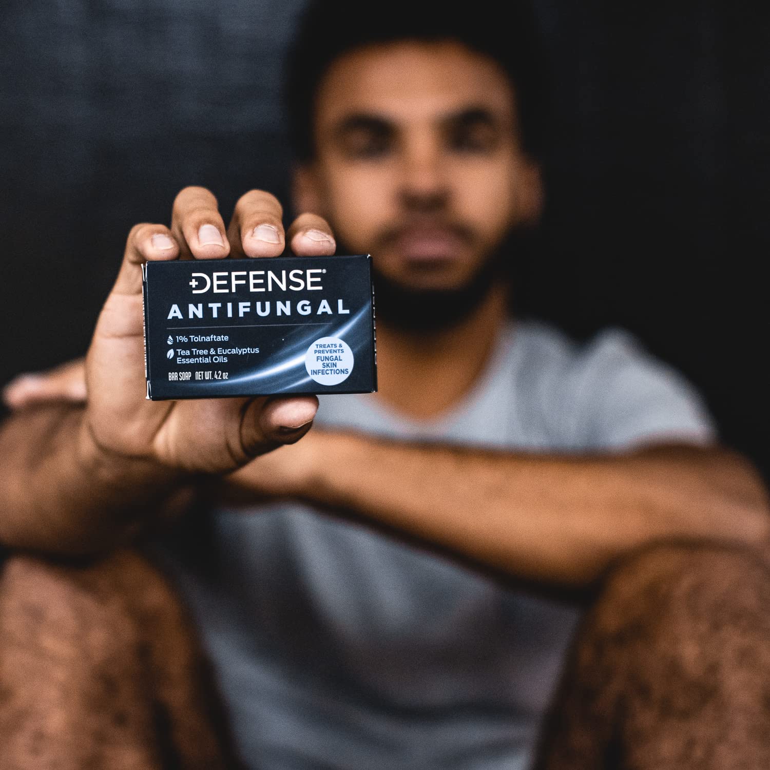 Defense Antifungal Bar Soap | Jock Itch, Ringworm, Athletes Foot, Skin Fungus | Medicated Anti Fungal Treatment (One Bar with S