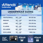 Attends Disposable Underwear Pull On with Tear Away Seams Medium, APV20, Moderate, 80 Ct