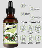 Wintergreen Essential Oil 4 oz - 100% Pure Therapeutic Grade for Diffusers, Aromatherapy, Topical/Skin Care & Spray
