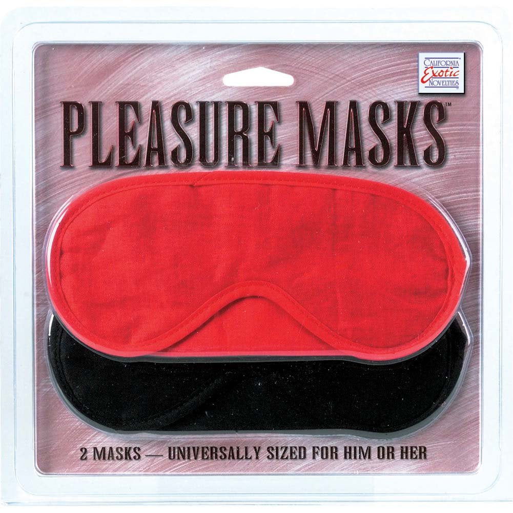 calExotics Pleasure Masks - Blindfold Set for couples - Ideal for Sex Travel and Sleeping - Red and Black
