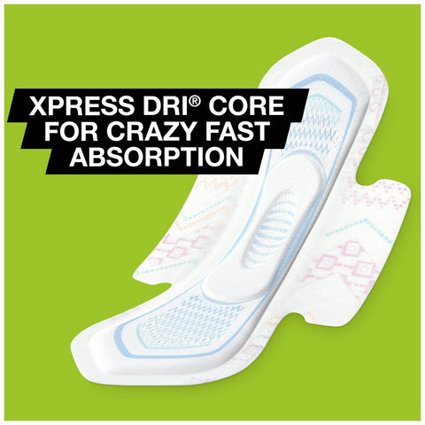 U by Kotex Cleanwear Ultra Thin Pads with Wings, Heavy Flow, 32 Count
