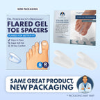 Dr. Frederick's Original Flared Gel Toe Separators - 6 Pcs - Gel Toe Spacers - Bunion Toe Separators - Temporary Bunion Correcto
