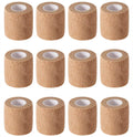 12 Pack 2 x 5 Yards Self Adhesive Elastic Bandage Wrap Stretch Self-Adherent Tape for First Aid,Sports, Wrist, Ankle (Skin Color