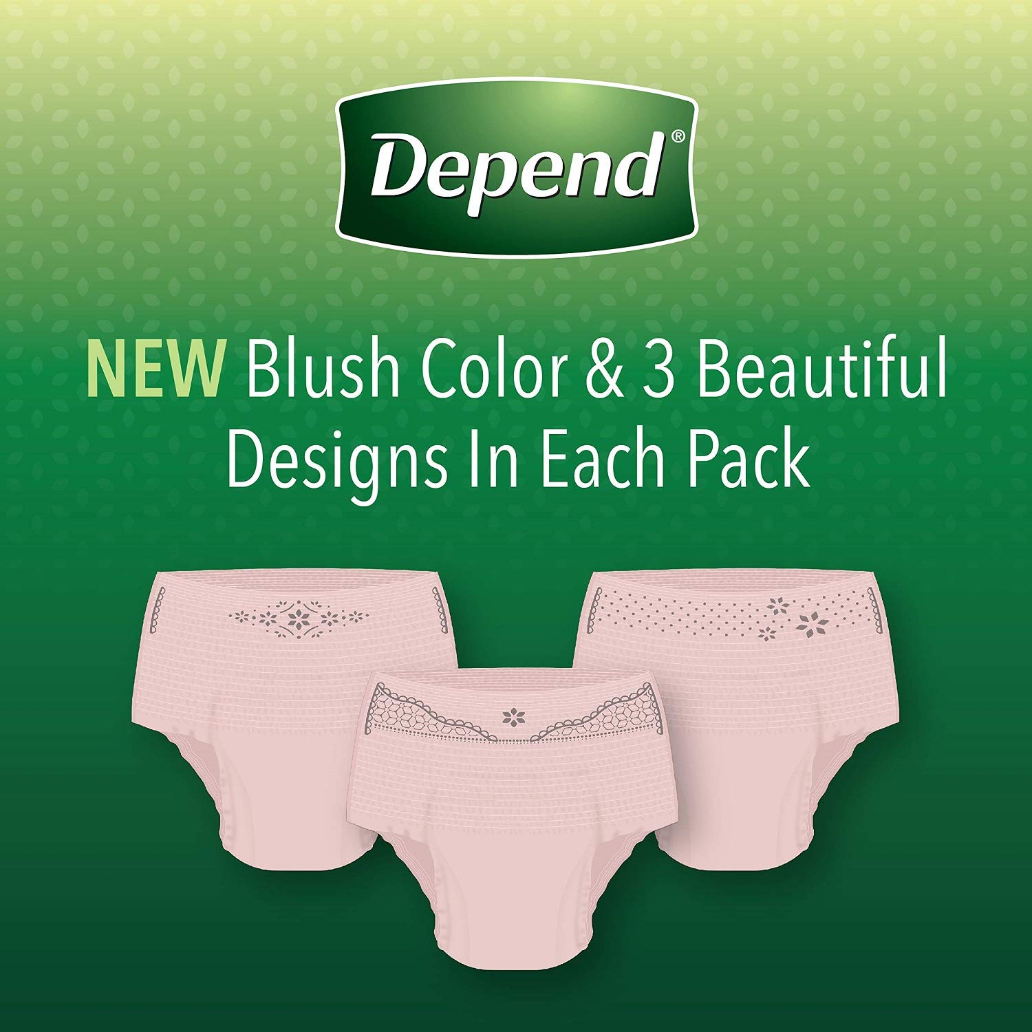 Depend FIT-FLEX Incontinence Underwear For Women, Disposable, Maximum Absorbency, Extra-Large, Blush, 48 Count (2 Packs of 24) (