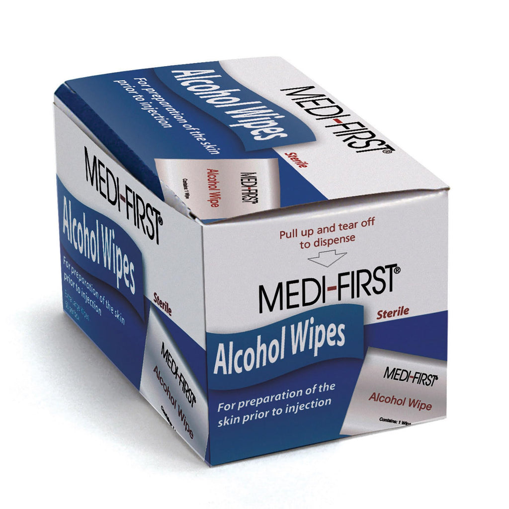 Medi-First 22150 Alcohol Skin Prep Pads, 50 Per Box