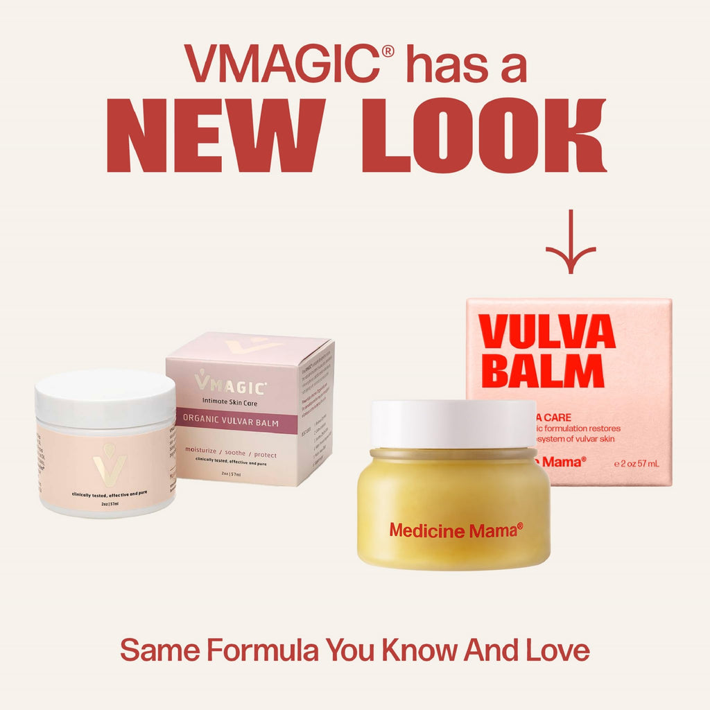 VMAGIC by Medicine Mama Organic Vulva Balm - Intimate Skin Care, Menopause Support - Relieves Feminine Dryness, Itching, Burning