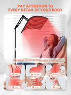 Red Light Therapy for Body and Face, 2 in 1 Removable Red Light Panel Red Infrared Light Therapy Lamp with Stand 660nm & 850nm R