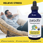 PURA DOR Organic Sweet Orange Essential Oil (4oz with Glass Dropper) 100% Pure & Natural Therapeutic Grade for Hair, Body, Skin