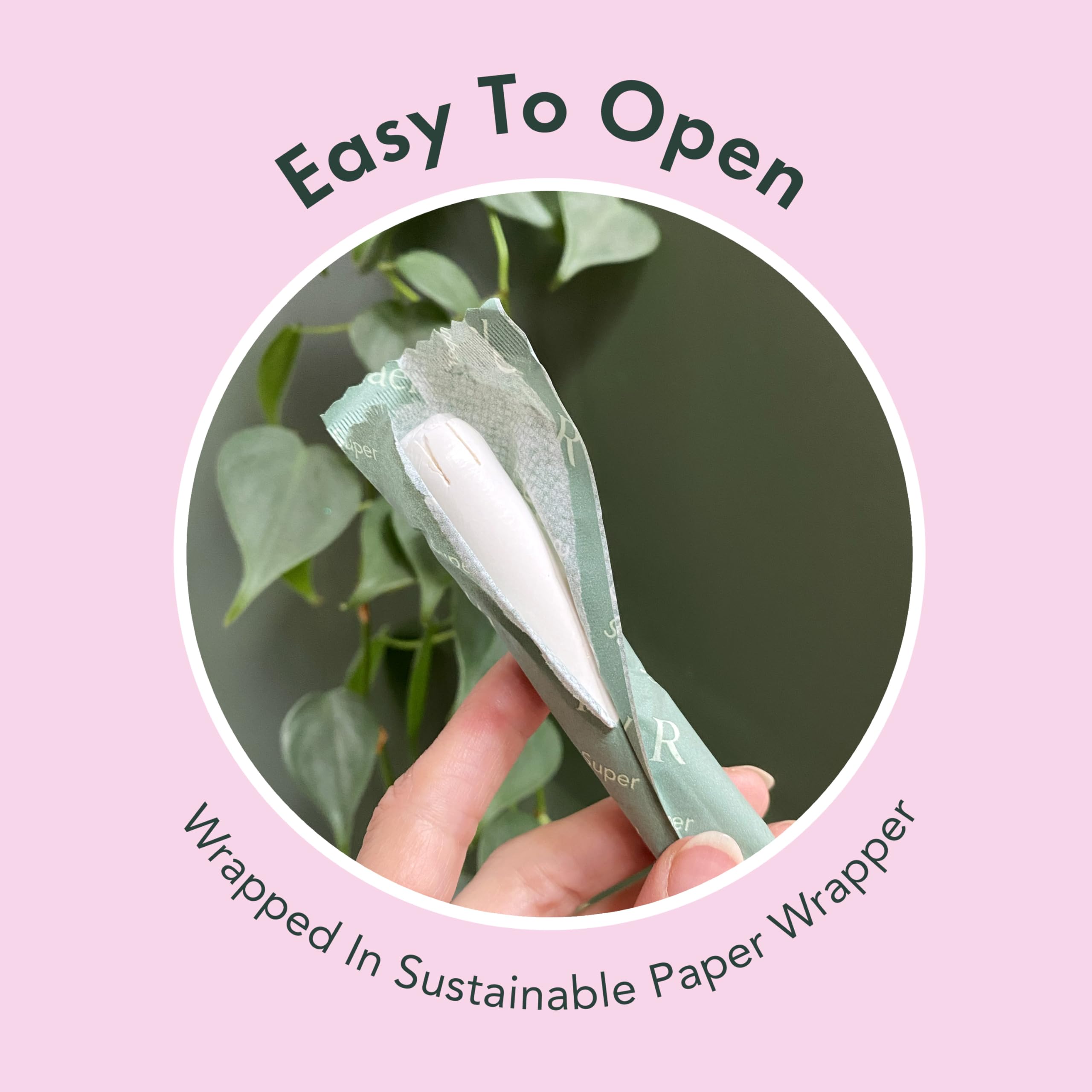 Rael Tampons, Compact Applicator Tampon Made with Organic Cotton - Tampons, Super Absorbency, BPA-Free, Chlorine Free, Leak Lock