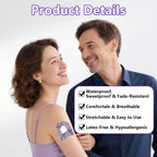 20 Pcs Adhesive Patches Compatible for Omnipod 5, Waterproof & Breathable CGM Overpatches, Pre-Cut Sensor Covers for Continuous