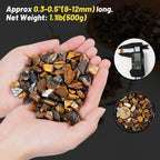 Orientrea 1.1lb Natural Crushed Tiger Eye Crystal Tumbled Chips-Tiger Eye Healing Crystals Chips Bulk, Crushed Crystal Gemstones