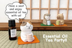Stone Diffuser Tea-Drinking Animals [ Designed in Japan] Non Electric Passive Diffuser for Essential Oil and Aromatherapy (Ceram