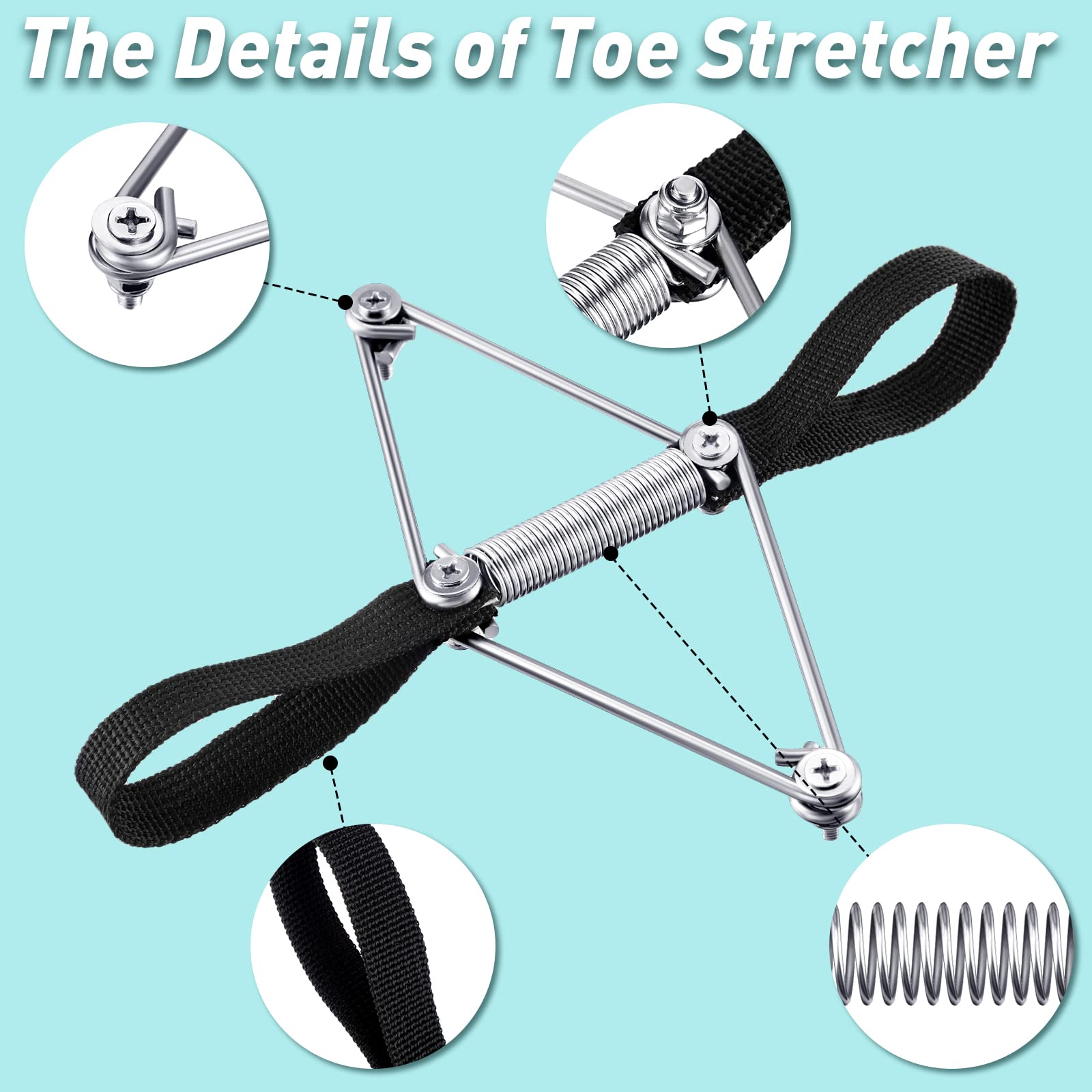Pilates Toe Stretcher Bunion, Hallux Valgus Big Toe Strap Spacer Tension Bunion Exercise Band Stretchy Alignment Splint Restores