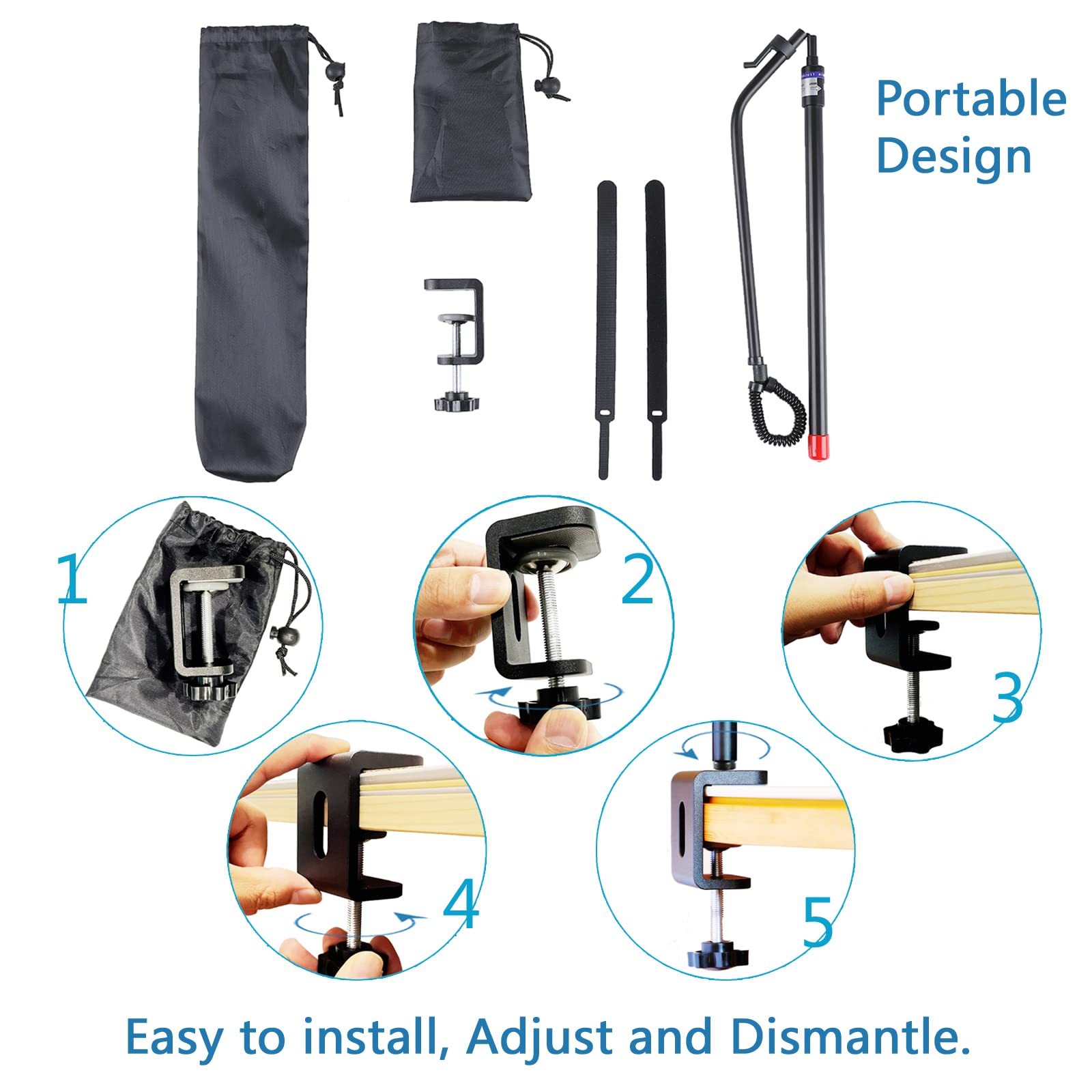 ALADUSA CPAP Hose Holder,Hose Hanger Avoid Tangling and Prevent Blockage, Adjustable Height, Rotatable Holder, CPAP Accessories