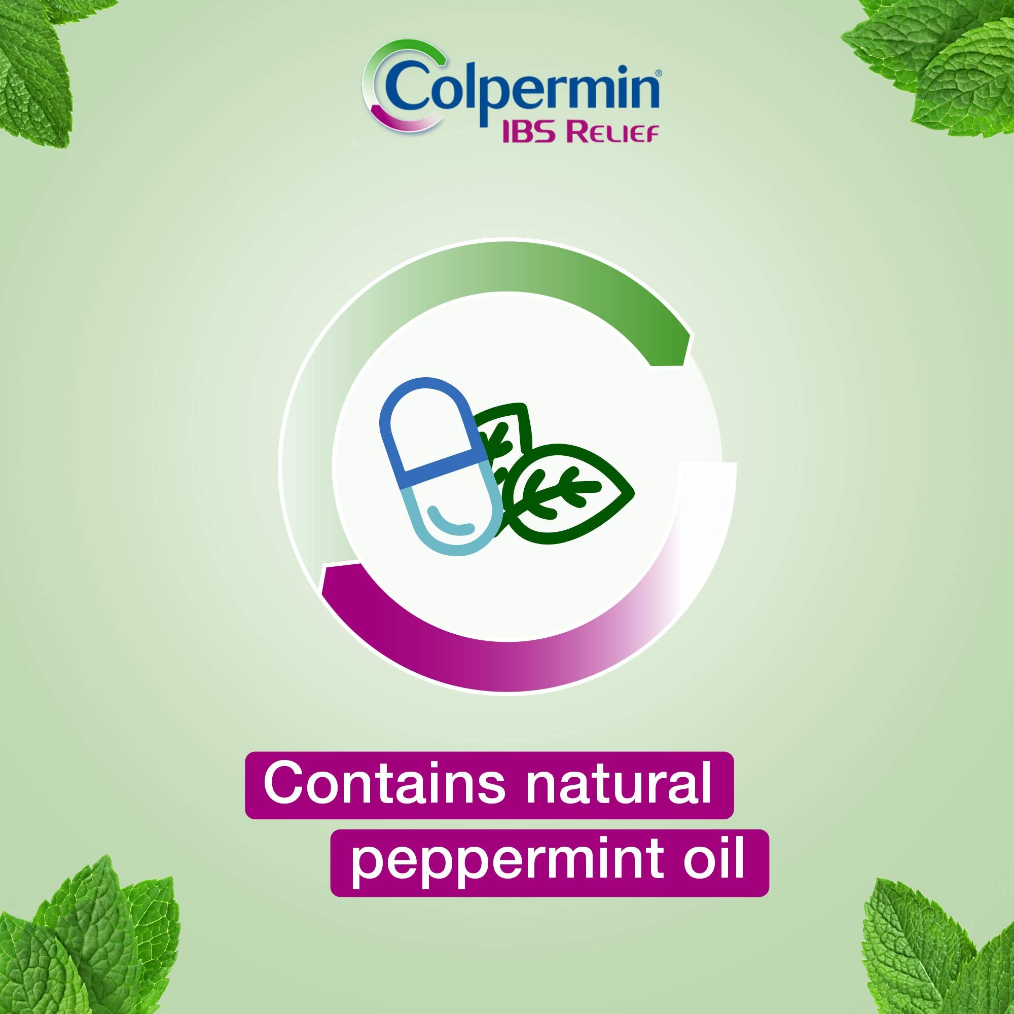 Colpermin Peppermint Oil Capsules 20 Capsules for Irritable Bowel Syndrome