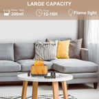 NEWYID Aromatherapy Diffuser with 5 Essential Oils, Oil Diffuser with Flame Light 3 Mist Mode 4 Timer Up to 12H of Continuous Ar