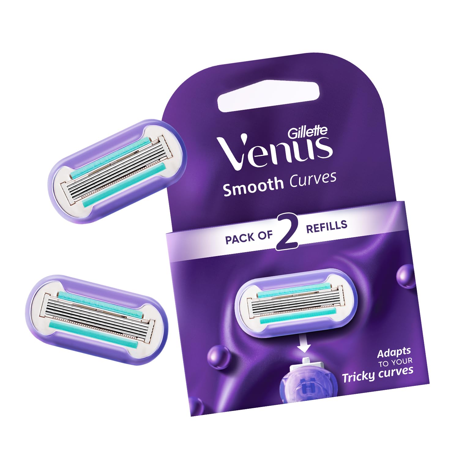 Gillette Venus Swirl | Hair Removal Women Razor Blades/Refills/Cartridges | 2 Pcs | 5 Bladed