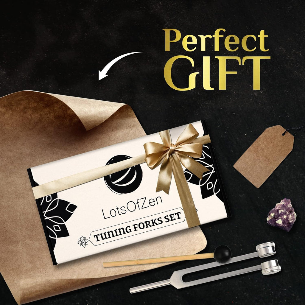 Tuning Forks for Healing Set (128Hz, 256Hz, 512Hz) - Essential Yoga and Meditation Accessories & Sound Therapy Devices