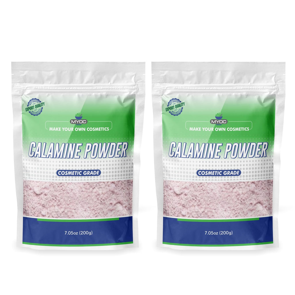 MYOC Calamine Powder | Cosmetic Grade Powder for Skin, Soap Making, and Itching - 200g / 7.05 Oz (Pack of 2)