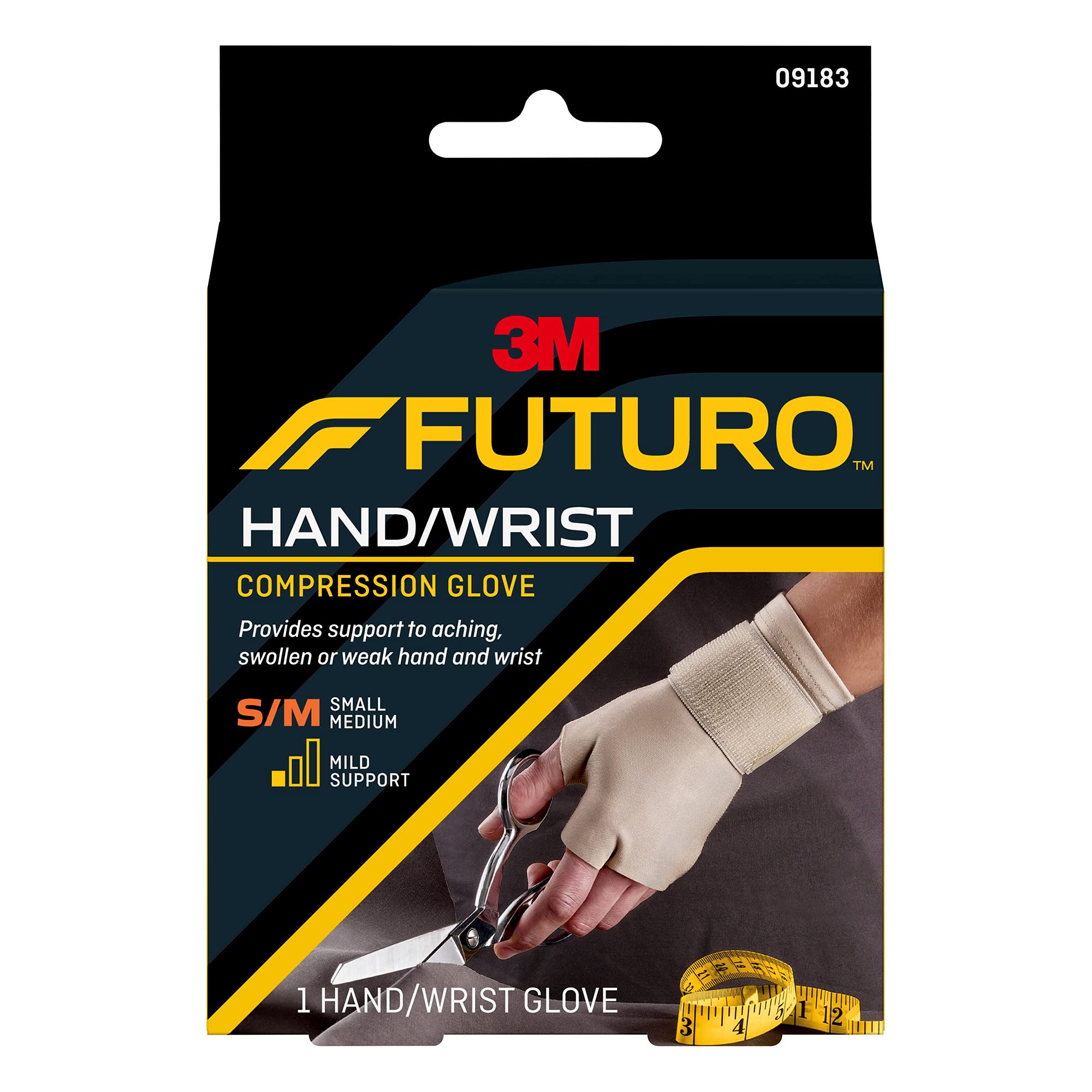 FUTURO Energizing Support Glove Hand Mild Support S-M 1 Each ( Pack of 5 )