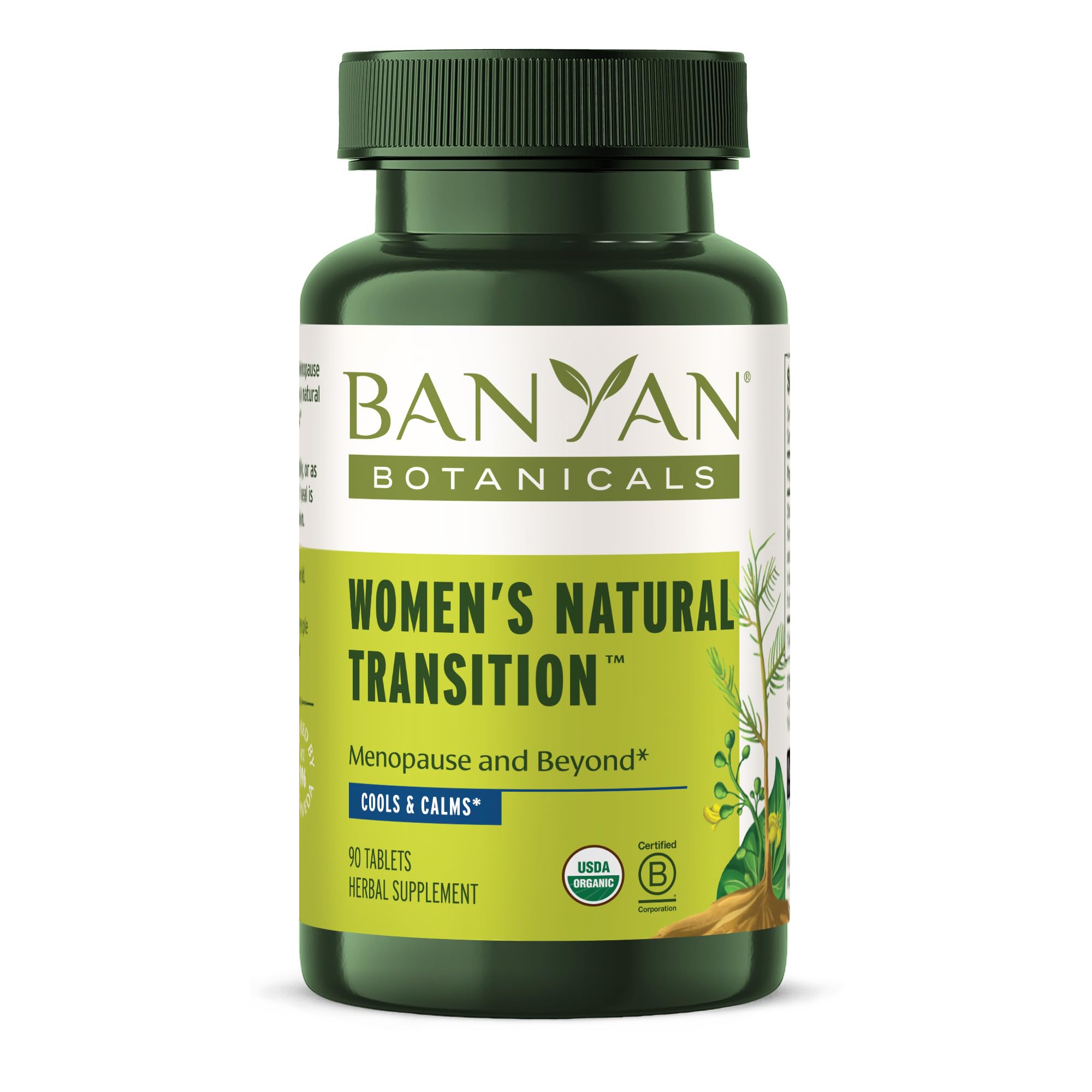 Banyan Botanicals Womens Natural Transition - Organic Menopause Supplement with Shatavari (Asparagus Racemosus) - Natural Herbal