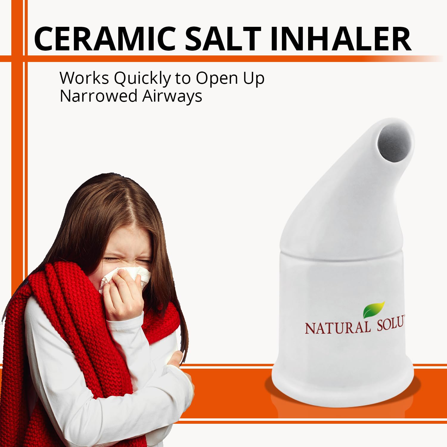 Natural Solution Ceramic Pink, Cleans The Respiratory System Great for Allergy, Asthma Relief, and Other Respiratory Conditions