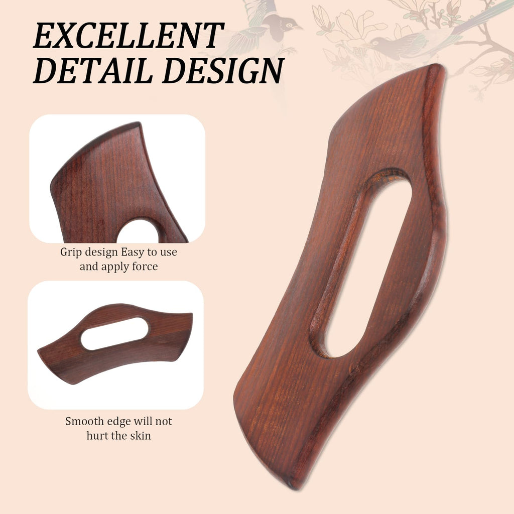 Lymphatic Drainage Massager - Wooden Gua Sha Tool, Manual Body Scraper, Anti-Cellulite Massage Tool for Women & Men