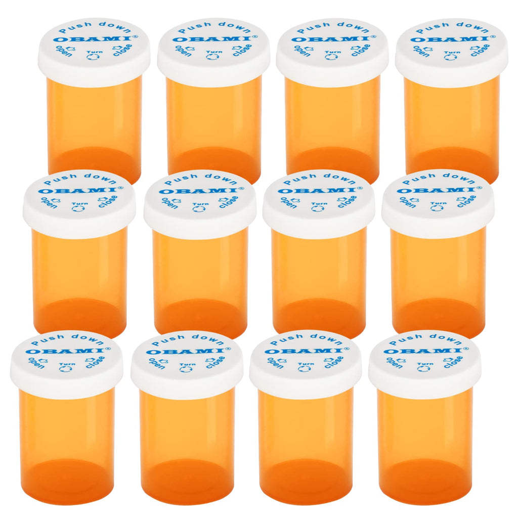 Plastic Medicine Pill Bottles with Child Resistant Caps - Push Down and Turn - Prescription Vial, Medicine Container, Pill Cases