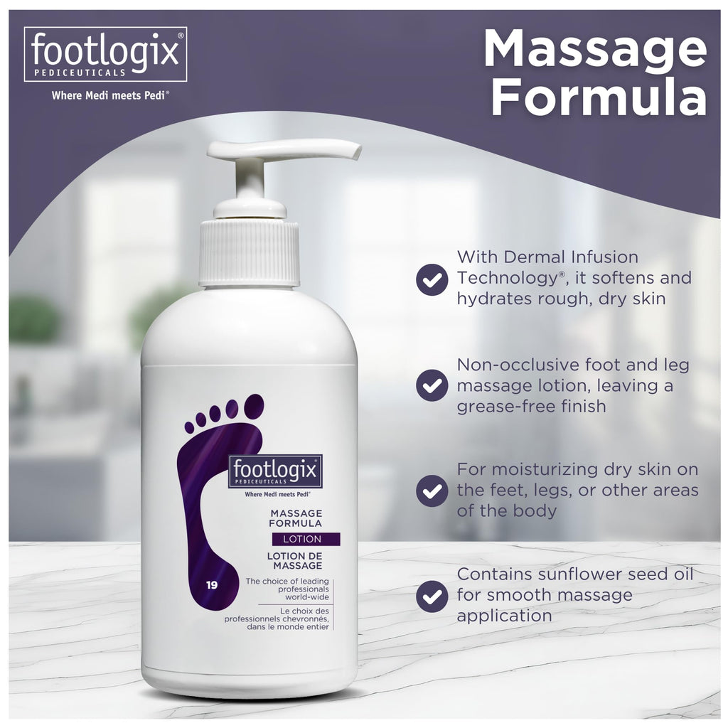 FOOTLOGIX Massage Formula Lotion, 8.45 oz