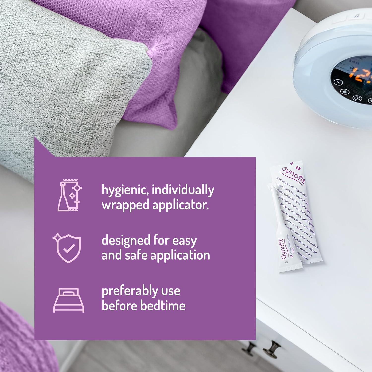 Gynofit Moisturizing Vaginal Gel - Relief from Vaginal Dryness - improving Vaginal Flora for Ease & Comfort - Hygienic Applicato
